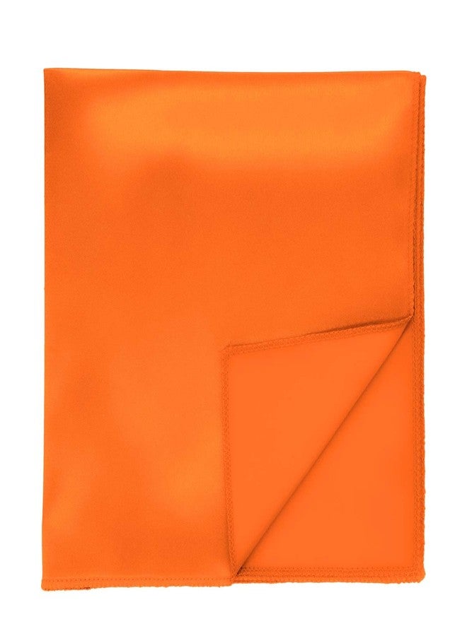 tiemart منديل جيب بلون برتقالي نيون سادة من تيمارت - Image 4